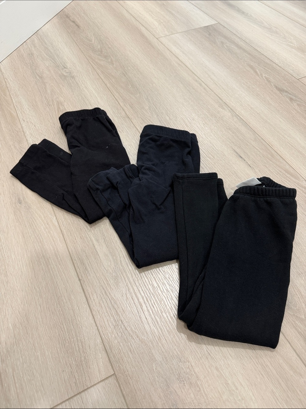 Kids Black Stretch Leggings - Pack